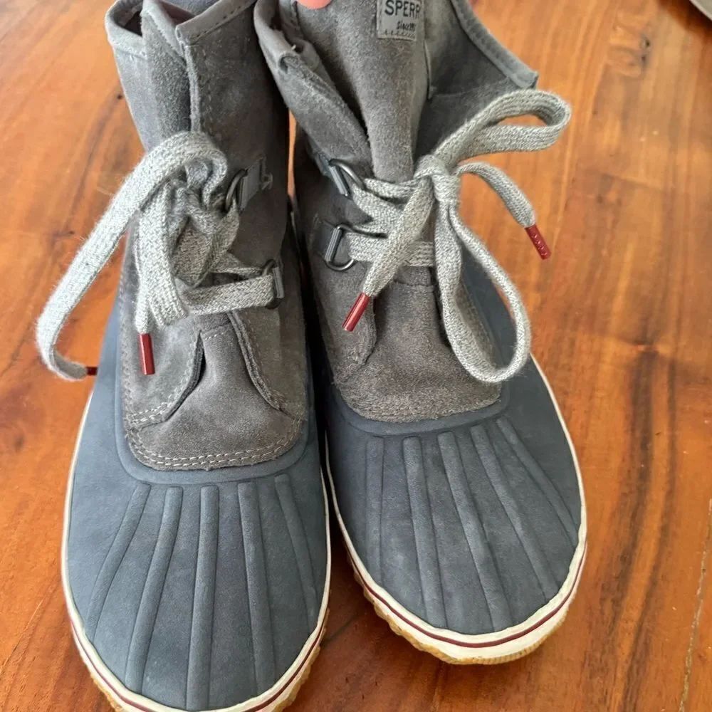 Sperry Schooner Slouch Leather Rain Boots 8